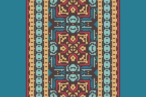 Banarasi Pattern Seamless Australian aboriginal pattern Motif embroidery, Pixel Ikat embroidery Design for Print australian curtain pattern geometric pillow model kurti mughal flowers vector