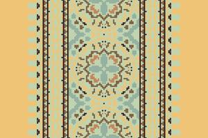 Banarasi Pattern Seamless Mughal architecture Motif embroidery, Pixel Ikat embroidery Design for Print indonesian batik motif embroidery native american kurta mughal design vector