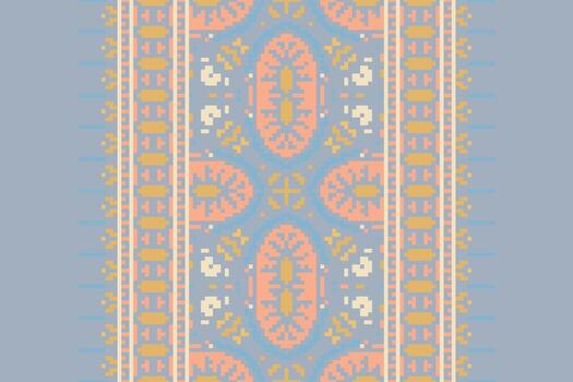 Banarasi Pattern Seamless Australian aboriginal pattern Motif embroidery, Pixel Ikat embroidery Design for Print scandinavian pattern saree ethnic nativity gypsy pattern vector