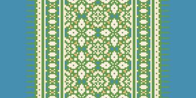 Nordic pattern Seamless Mughal architecture Motif embroidery, Pixel Ikat embroidery Design for Print australian curtain pattern geometric pillow model kurti mughal flowers vector