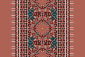 Banarasi Pattern Seamless Mughal architecture Motif embroidery, Pixel Ikat embroidery Design for Print scandinavian pattern saree ethnic nativity gypsy pattern vector