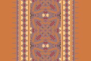 Pixel Cross Stitch pattern with Floral Designs. Traditional cross stitch needlework. Geometric Ethnic pattern, Embroidery, Textile ornamentation, fabric, Hand stitched pattern, Cultural stitching vector
