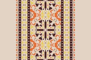 Banarasi Pattern Seamless Scandinavian pattern Motif embroidery, Pixel Ikat embroidery Design for Print pattern vintage flower folk navajo patchwork pattern vector