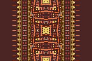 Banarasi Pattern Seamless Scandinavian pattern Motif embroidery, Pixel Ikat embroidery Design for Print tie dyeing pillowcase sambal puri kurti mughal architecture vector