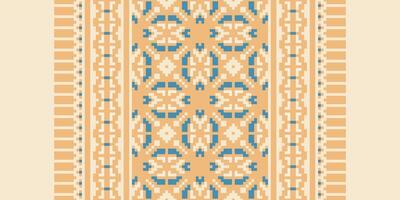 Nordic pattern Seamless Mughal architecture Motif embroidery, Pixel Ikat embroidery Design for Print lace pattern turkish ceramic ancient egypt art jacquard pattern vector