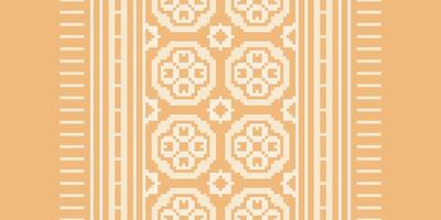 Nordic pattern Seamless Mughal architecture Motif embroidery, Pixel Ikat embroidery Design for Print scandinavian pattern saree ethnic nativity gypsy pattern vector