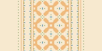 Nordic pattern Seamless Mughal architecture Motif embroidery, Pixel Ikat embroidery Design for Print figure tribal ink on cloth patola sari vector