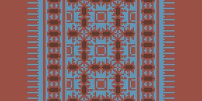 Nordic pattern Seamless Mughal architecture Motif embroidery, Pixel Ikat embroidery Design for Print egyptian pattern tibetan mandala bandanna vector