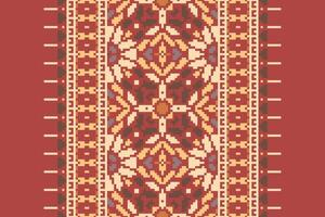 Kurti Pattern Seamless Scandinavian pattern Motif embroidery, Pixel Ikat embroidery Design for Print scandinavian pattern saree ethnic nativity gypsy pattern vector