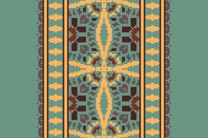 Ghagra Pattern Seamless Native American, Motif embroidery, Pixel Ikat embroidery Design for Print scarf hijab pattern kerchief Pixel Ikat Silk kurti model mughal patterns vector
