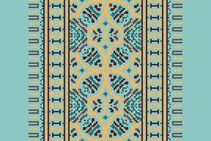 Ghagra Pattern Seamless Native American, Motif embroidery, Pixel Ikat embroidery Design for Print tie dyeing pillowcase sambal puri kurti mughal architecture vector