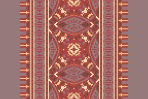 Kurti Pattern Seamless Scandinavian pattern Motif embroidery, Pixel Ikat embroidery Design for Print egyptian pattern tibetan mandala bandanna vector