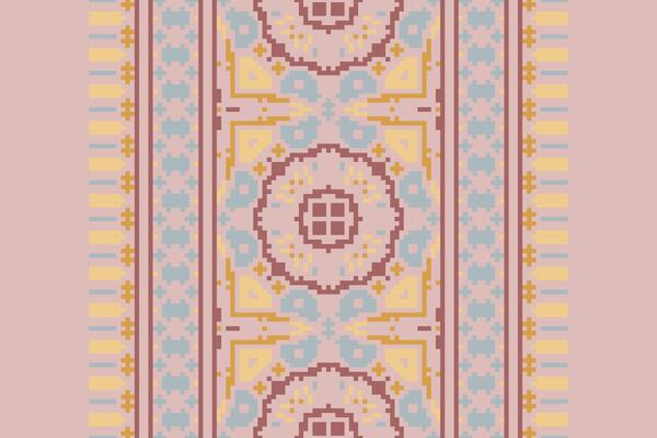 Ghagra Pattern Seamless Bandana print silk Motif embroidery, Pixel Ikat embroidery Design for Print figure tribal ink on cloth patola sari