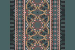 Ghagra Pattern Seamless Australian aboriginal pattern Motif embroidery, Pixel Ikat embroidery Design for Print scarf hijab pattern kerchief Pixel Ikat Silk kurti model mughal patterns vector