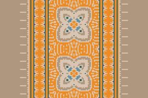 Ghagra Pattern Seamless Mughal architecture Motif embroidery, Pixel Ikat embroidery Design for Print scarf hijab pattern kerchief Pixel Ikat Silk kurti model mughal patterns vector