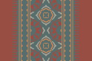 Ghagra Pattern Seamless Mughal architecture Motif embroidery, Pixel Ikat embroidery Design for Print lace pattern turkish ceramic ancient egypt art jacquard pattern vector