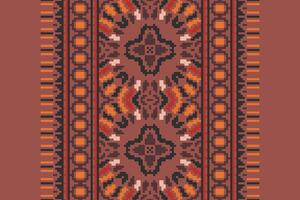 Ghagra Pattern Seamless Scandinavian pattern Motif embroidery, Pixel Ikat embroidery Design for Print Texture fabric saree sari carpet. kurta patola saree vector