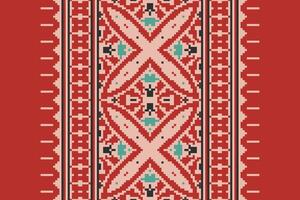 Ghagra Pattern Seamless Mughal architecture Motif embroidery, Pixel Ikat embroidery Design for Print egyptian pattern tibetan mandala bandanna vector