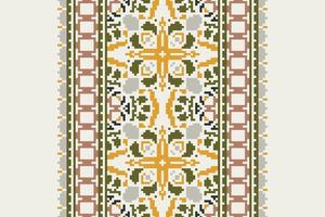 Ghagra Pattern Seamless Scandinavian pattern Motif embroidery, Pixel Ikat embroidery Design for Print jacquard slavic pattern folklore pattern kente arabesque vector