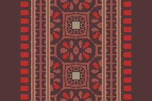 Ghagra Pattern Seamless Scandinavian pattern Motif embroidery, Pixel Ikat embroidery Design for Print scarf hijab pattern kerchief Pixel Ikat Silk kurti model mughal patterns vector