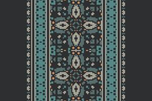 Ghagra Pattern Seamless Mughal architecture Motif embroidery, Pixel Ikat embroidery Design for Print kurta pattern mughal motifs tapestry pattern floral repeat vector
