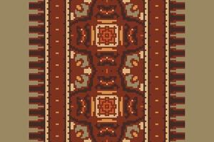 Ghagra Pattern Seamless Scandinavian pattern Motif embroidery, Pixel Ikat embroidery Design for Print figure tribal ink on cloth patola sari vector