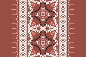 Ghagra Pattern Seamless Mughal architecture Motif embroidery, Pixel Ikat embroidery Design for Print scandinavian pattern saree ethnic nativity gypsy pattern vector