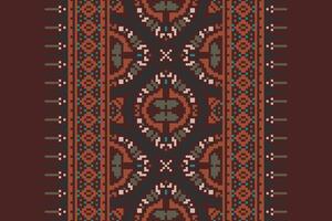 Motif folklore pattern Seamless Native American, Motif embroidery, Pixel Ikat embroidery Design for Print egyptian hieroglyphs tibetan geo pattern vector