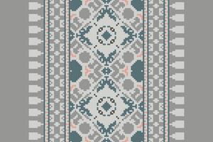 Motif folklore pattern Seamless Native American, Motif embroidery, Pixel Ikat embroidery Design for Print scandinavian pattern saree ethnic nativity gypsy pattern vector