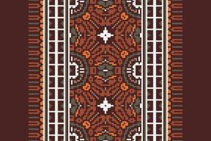 Motif folklore pattern Seamless Bandana print silk Motif embroidery, Pixel Ikat embroidery Design for Print Texture fabric saree sari carpet. kurta patola saree vector