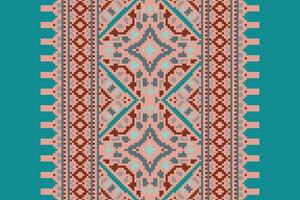Motif folklore pattern Seamless Native American, Motif embroidery, Pixel Ikat embroidery Design for Print tie dyeing pillowcase sambal puri kurti mughal architecture vector