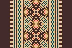 Motif folklore pattern Seamless Bandana print silk Motif embroidery, Pixel Ikat embroidery Design for Print tie dyeing pillowcase sambal puri kurti mughal architecture vector