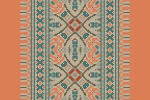 Motif folklore pattern Seamless Australian aboriginal pattern Motif embroidery, Pixel Ikat embroidery Design for Print endless arabesque cloth dupatta shawl bandana print silk kurta men vector