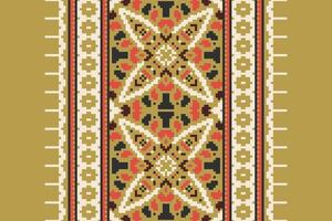Motif folklore pattern Seamless Australian aboriginal pattern Motif embroidery, Pixel Ikat embroidery Design for Print tapestry floral kimono repeat pattern lacing spanish motif vector