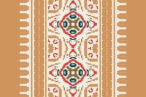 Motif folklore pattern Seamless Bandana print silk Motif embroidery, Pixel Ikat embroidery Design for Print tapestry floral kimono repeat pattern lacing spanish motif vector