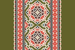 Motif folklore pattern Seamless Australian aboriginal pattern Motif embroidery, Pixel Ikat embroidery Design for Print kurta pattern mughal motifs tapestry pattern floral repeat vector