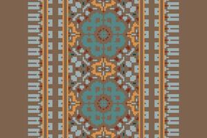 Motif folklore pattern Seamless Australian aboriginal pattern Motif embroidery, Pixel Ikat embroidery Design for Print scandinavian pattern saree ethnic nativity gypsy pattern vector