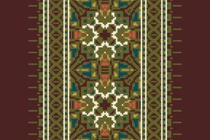 Motif folklore pattern Seamless Australian aboriginal pattern Motif embroidery, Pixel Ikat embroidery Design for Print indigenous art aboriginal art pattern floral kurti mughal border vector