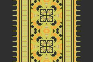 Motif folklore pattern Seamless Mughal architecture Motif embroidery, Pixel Ikat embroidery Design for Print egyptian hieroglyphs tibetan geo pattern vector