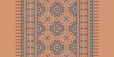 Nordic pattern Seamless Scandinavian pattern Motif embroidery, Pixel Ikat embroidery Design for Print egyptian pattern tibetan mandala bandanna vector