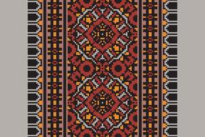 Motif folklore pattern Seamless Scandinavian pattern Motif embroidery, Pixel Ikat embroidery Design for Print kurta pattern mughal motifs tapestry pattern floral repeat vector