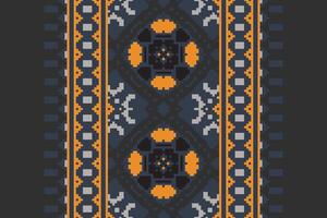 Motif folklore pattern Seamless Scandinavian pattern Motif embroidery, Pixel Ikat embroidery Design for Print vyshyvanka placemat quilt sarong sarong beach kurtis Indian motifs vector