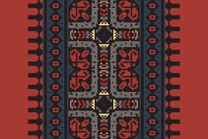 Motif folklore pattern Seamless Scandinavian pattern Motif embroidery, Pixel Ikat embroidery Design for Print indigenous art aboriginal art pattern floral kurti mughal border vector