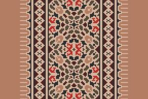 Motif folklore pattern Seamless Scandinavian pattern Motif embroidery, Pixel Ikat embroidery Design for Print jacquard slavic pattern folklore pattern kente arabesque vector