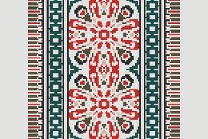 Motif folklore pattern Seamless Scandinavian pattern Motif embroidery, Pixel Ikat embroidery Design for Print lace pattern seamless pattern vintage shibori jacquard seamless vector