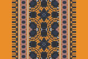 Motif folklore pattern Seamless Scandinavian pattern Motif embroidery, Pixel Ikat embroidery Design for Print scarf hijab pattern kerchief Pixel Ikat Silk kurti model mughal patterns vector