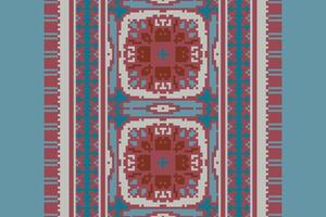 Silk fabric Patola sari Pattern Seamless Native American, Motif embroidery, Pixel Ikat embroidery Design for Print jacquard slavic pattern folklore pattern kente arabesque vector