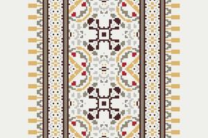Silk fabric Patola sari Pattern Seamless Bandana print silk Motif embroidery, Pixel Ikat embroidery Design for Print scandinavian pattern saree ethnic nativity gypsy pattern vector