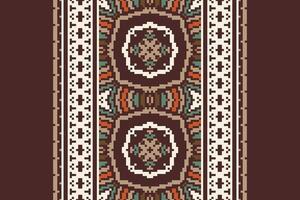 Silk fabric Patola sari Pattern Seamless Australian aboriginal pattern Motif embroidery, Pixel Ikat embroidery Design for Print Texture fabric saree sari carpet. kurta patola saree vector