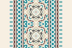 Silk fabric Patola sari Pattern Seamless Australian aboriginal pattern Motif embroidery, Pixel Ikat embroidery Design for Print pattern vintage flower folk navajo patchwork pattern vector